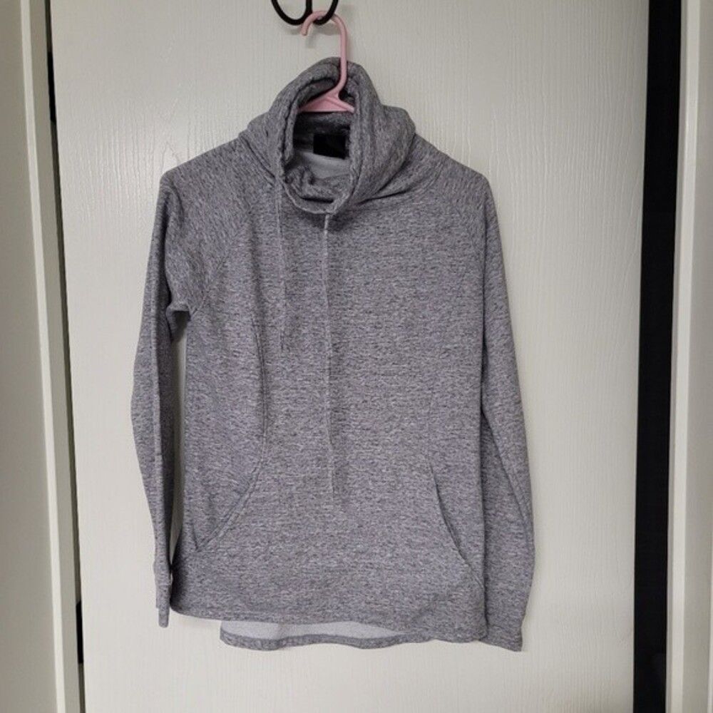 ~ womens 32 degree heat grey turtleneck pullover sweatshirt - size XS